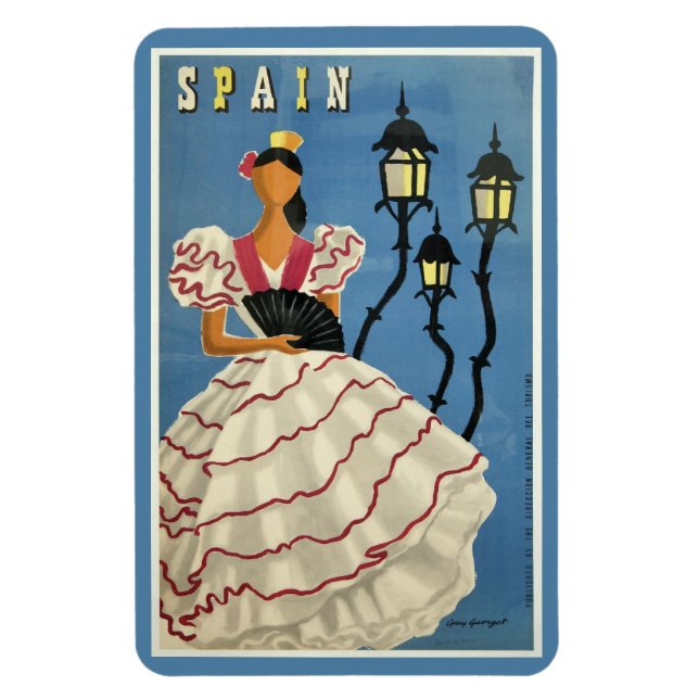 ímã de Viagens vintage espanha (Vertical)