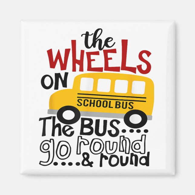 Imã De Volta À Escola Engraçado As RODAS No BUS Toddle (Frente)