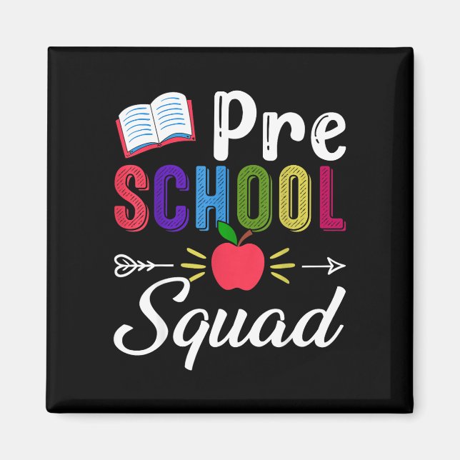Imã De volta à escola pré-k professor aluno pré-escola (Frente)