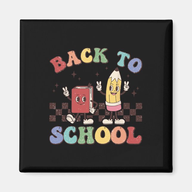 Imã De Volta À Escola Professores Meninas Felizes Prim (Frente)