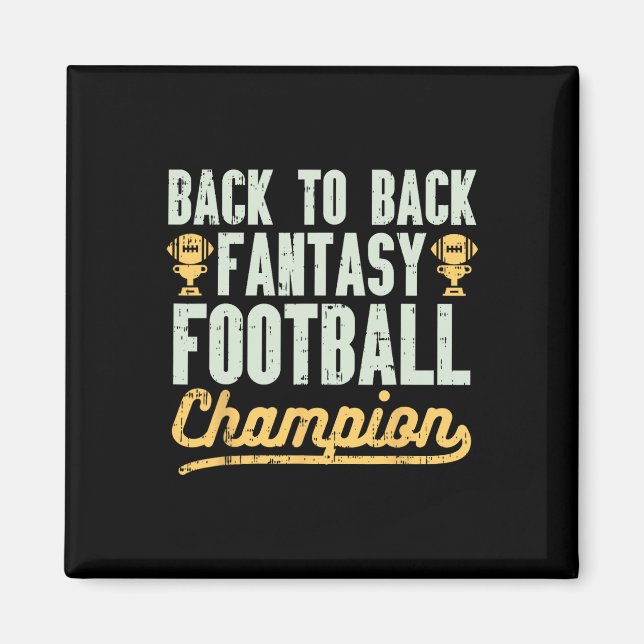 Imã De Volta Para O Campeão De Futebol Da Fantasy Grid (Frente)