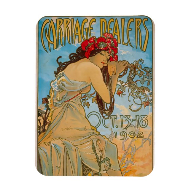 Ímã Dealers de carruagem por Alphonse Mucha (1902) (Vertical)