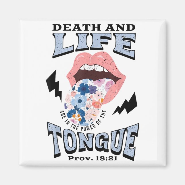 Imã Death And Life Tongue Christian  (Frente)