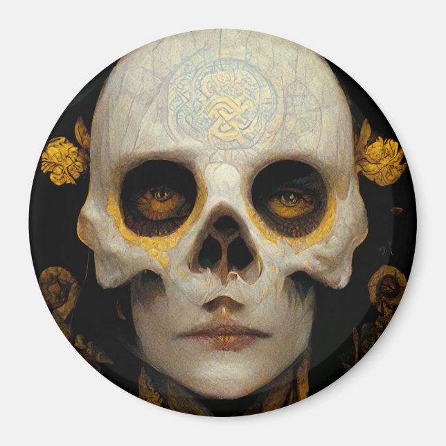 Imã Death Mask Fantasy Sci-Fi Art (Frente)