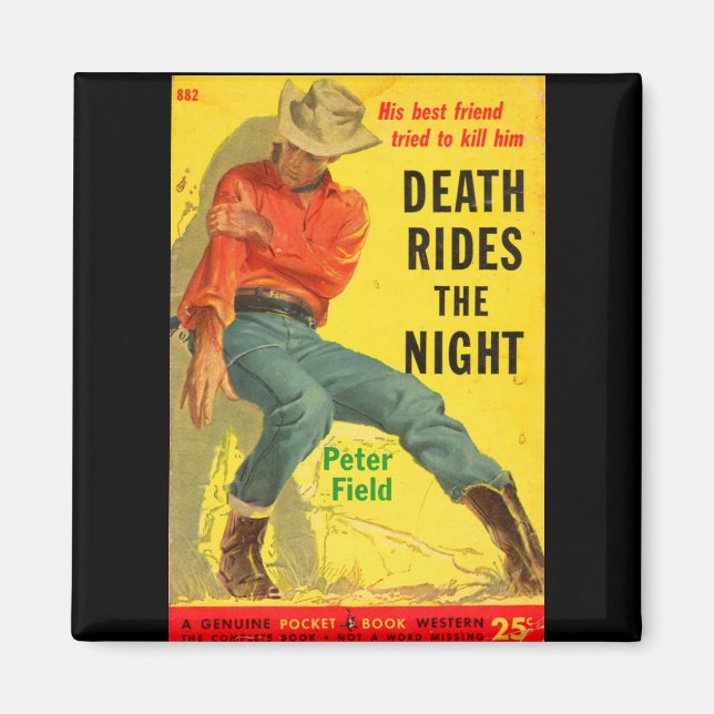 Imã Death Rides the Night Western book cobrir (Frente)