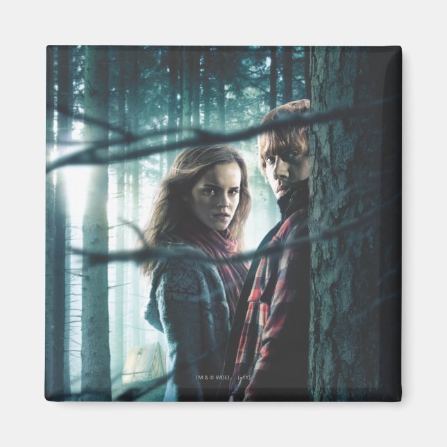 Imã Deathly Hallowly - Hermione e Ron (Frente)