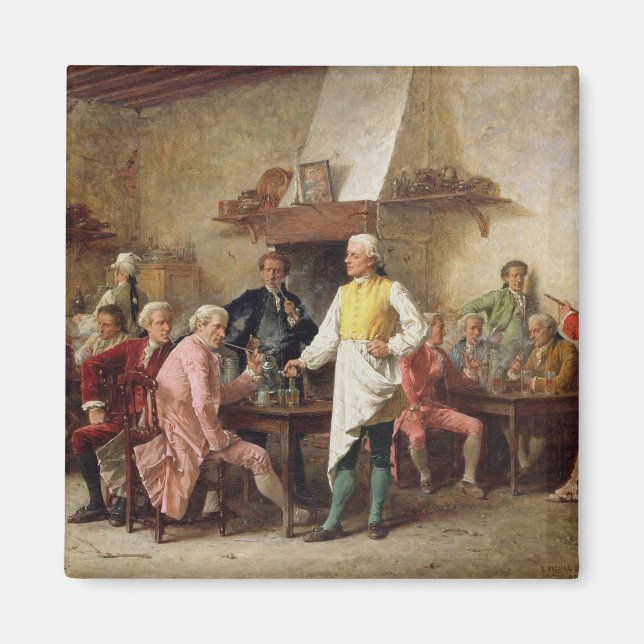 Imã Debate de cavalheiros, 1881 (petróleo no painel) (Frente)