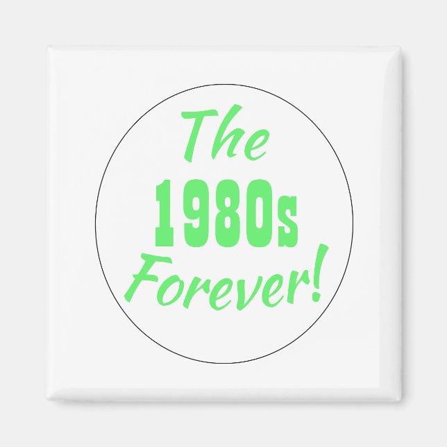 Imã Década Retro Neon dos Anos 80 (Frente)