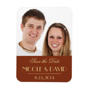 Ímã Decadente Casamento Vermelho Deco elegante salve a