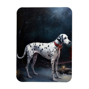 Ímã Decência de Natal Dalmaciana Snowy Sleigh