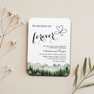 Ímã Decidimos o Convite Casual para Casamento Forever