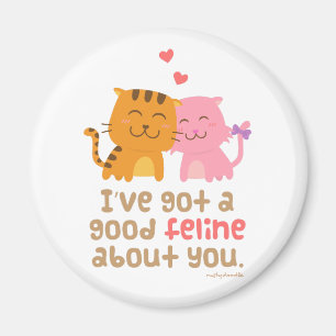 Imã Declaração de Amor Pun Humor Felino Gatinho Fofinh