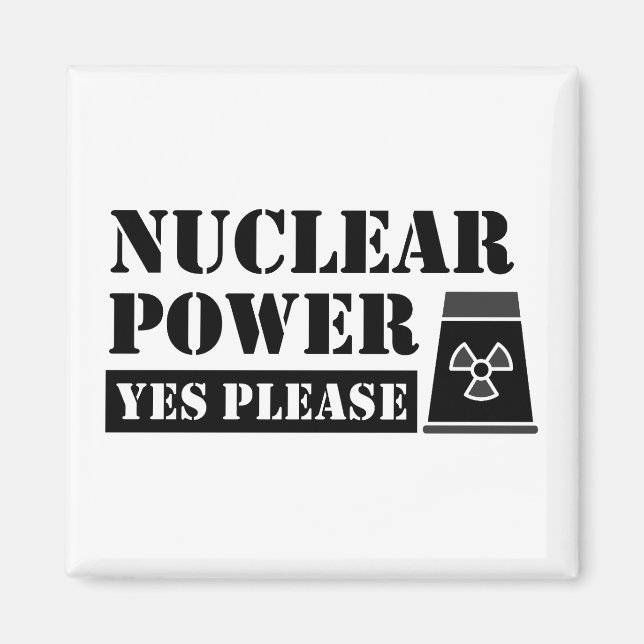 Imã Declaração de Energia Nuclear Sim Por Favor (Frente)