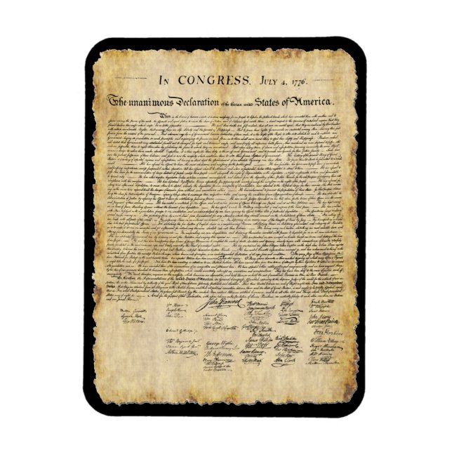 Ímã Declaration of Independence, Parchment  (Vertical)