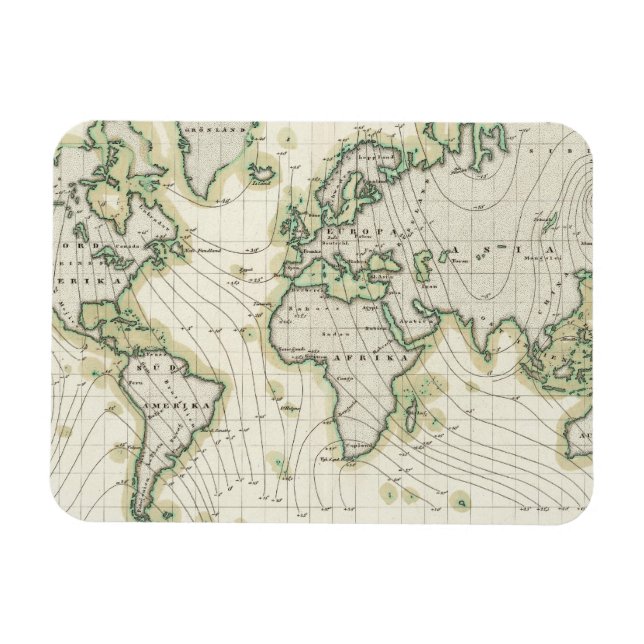 Ímã Declinação magnética mundial (Horizontal)