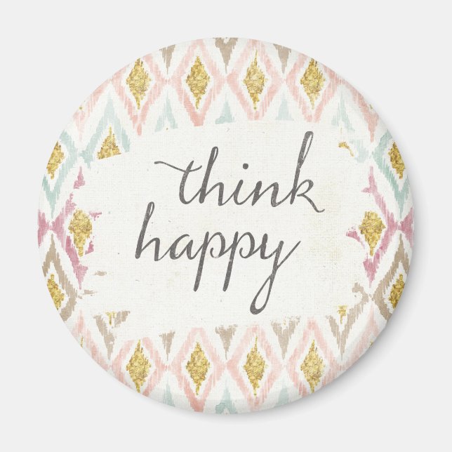 Imã Deco flexível V | Think Happy (Frente)