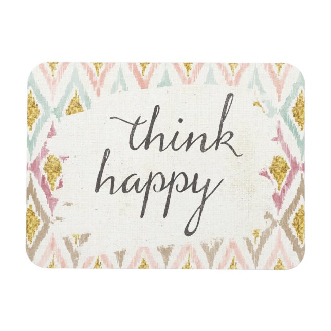 Ímã Deco flexível V | Think Happy (Horizontal)