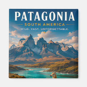 Imã 🏔️ Decoração de Casa Paisagem Selvagem da Patagôn