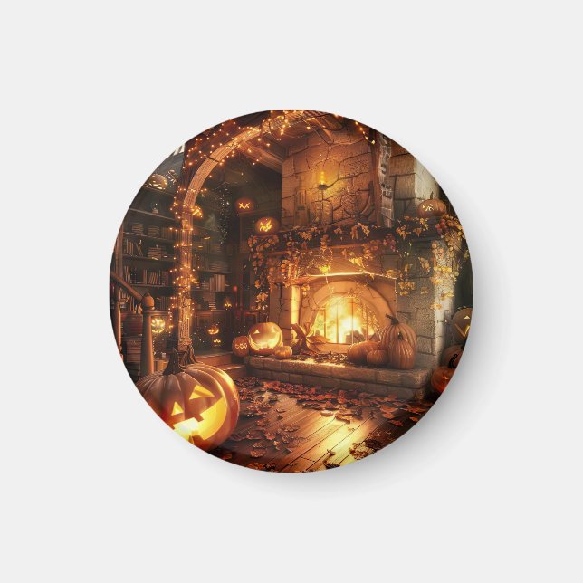 Imã decoração de quarto de halloween (Frente)