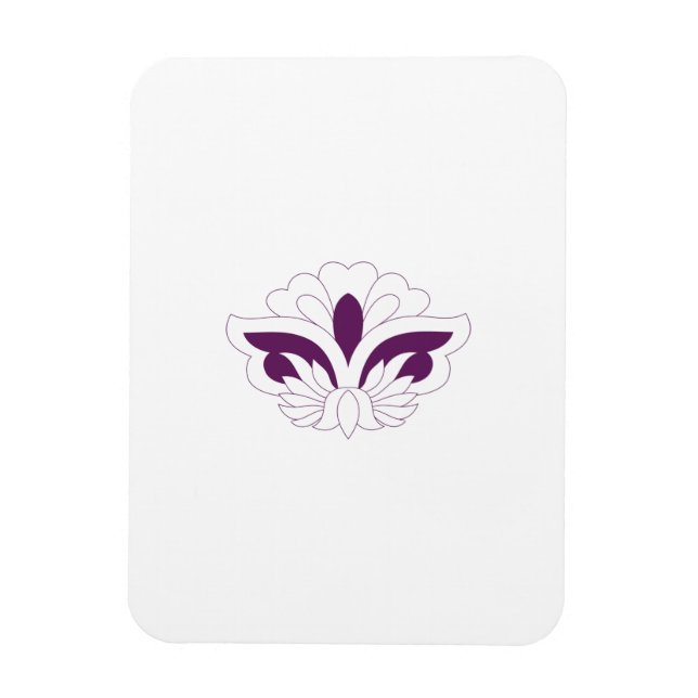 Ímã Decoração magenta avermelhada (Vertical)