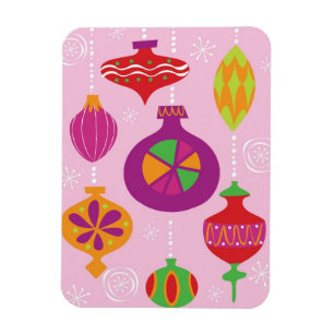 Ímã Decoração numerosa do Natal ilustrada no diffe