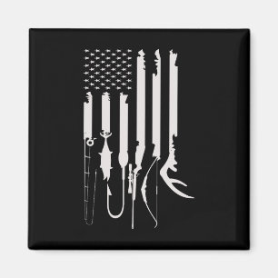 Imã Decoração Tema Americano Caça Pesca Bandeira EUA