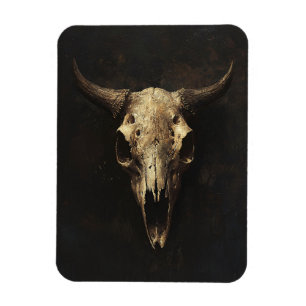 Ímã Decoupage do Caveira do Touro Gótico