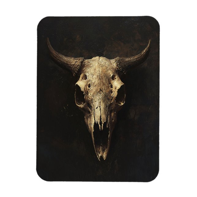 Ímã Decoupage do Caveira do Touro Gótico (Vertical)