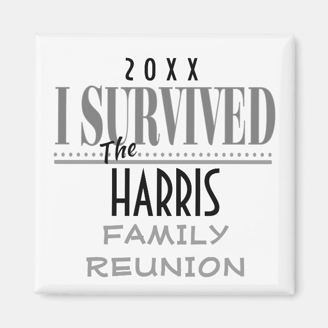 Imã Dedicação de família divertida - Sindicato de Souv (Frente)