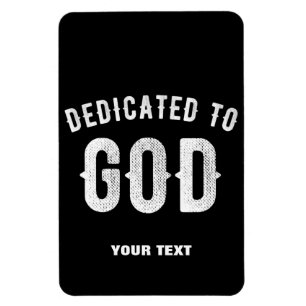 ÍMÃ DEDICADO A DEUS TEXTO BRANCO LEGAL PERSONALIZÁVEL