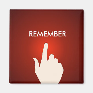 Imã Dedo no botão vermelho brilhando Magnet