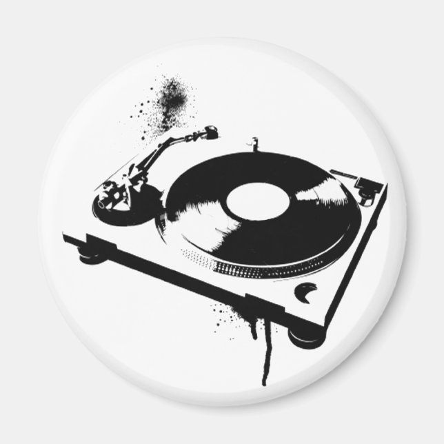 Imã Deejay DJ Turntable Magnet | Presentes para música (Frente)