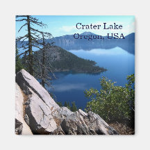 Deep Blue Crater Lake Oregon USA Viagem Magnet