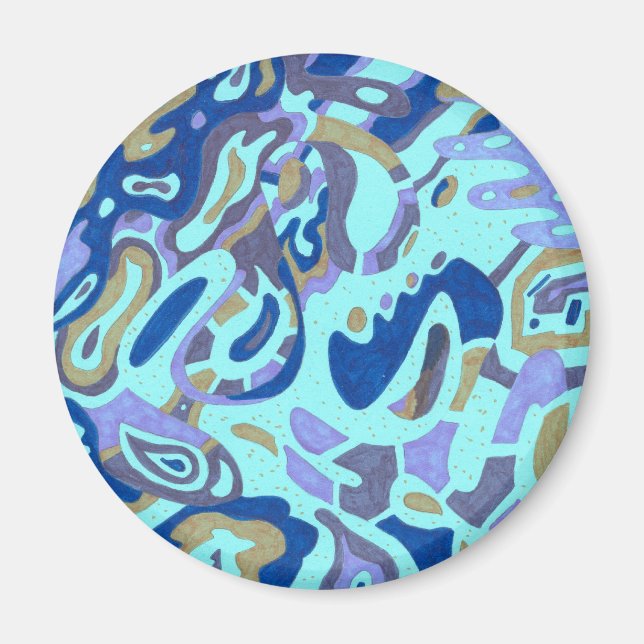 Imã "Deep is the Ocean", arte de abstrato (Frente)