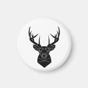 Imã Deer Head Geométrico Arquivo Ai Silhout Stag P