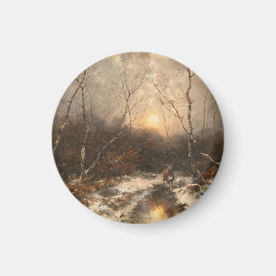 Imã Deer in a Forest - Désiré Thomassin