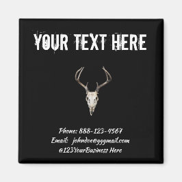 Imã Deer Skull Business Card Magnet