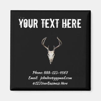 Imã Deer Skull Business Card Magnet