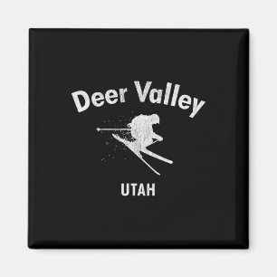 Imã Deer Valley Skiing Tee Utah Ski