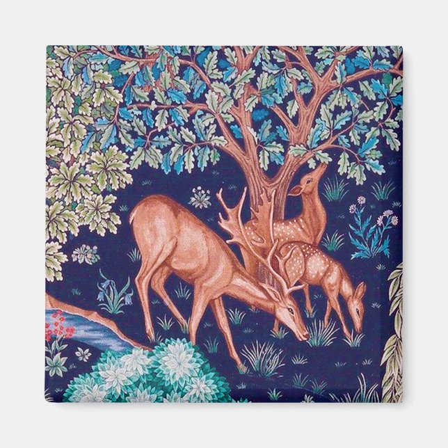 Imã Deers in the Forest, William Morris (Frente)