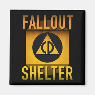 Imã Defesa Civil Fallout Shelter Atomic Age Grunge :