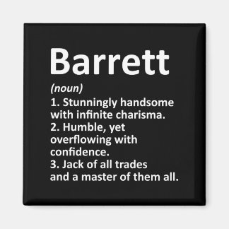 Imã Definição Barrett Nome Personalizado Engraçado