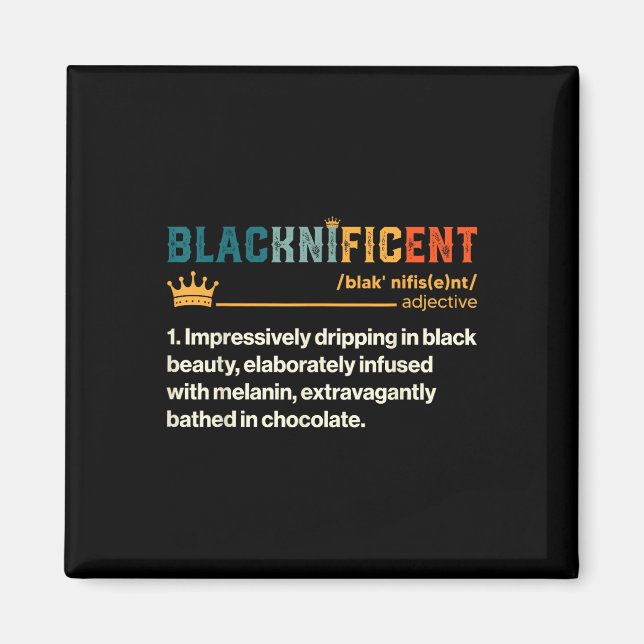 Imã Definição Blacknificente do Orgulho Negro Africano (Frente)