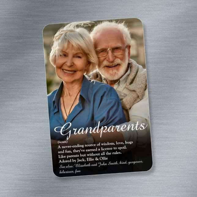 Ímã Definição de Citação Divertida de Foto dos Avós (Grandparents Photo Fun Quote Definition Magnet)