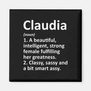 Imã Definição de Claudia Nome Personalizado Natal Dive