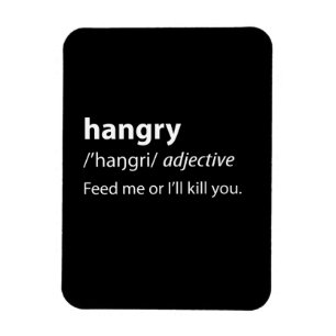 Ímã Definição de Dicionário Engraçado Hangry