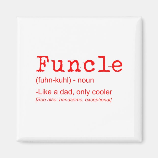 Imã Definição De Funcle Engraçado Presente De Piada Pa (Frente)