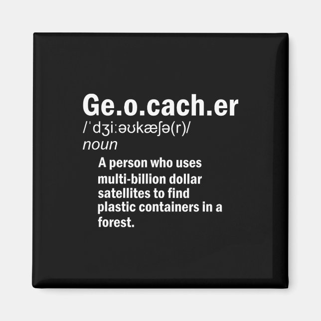 Imã Definição de Geocaching Geocacher  (Frente)
