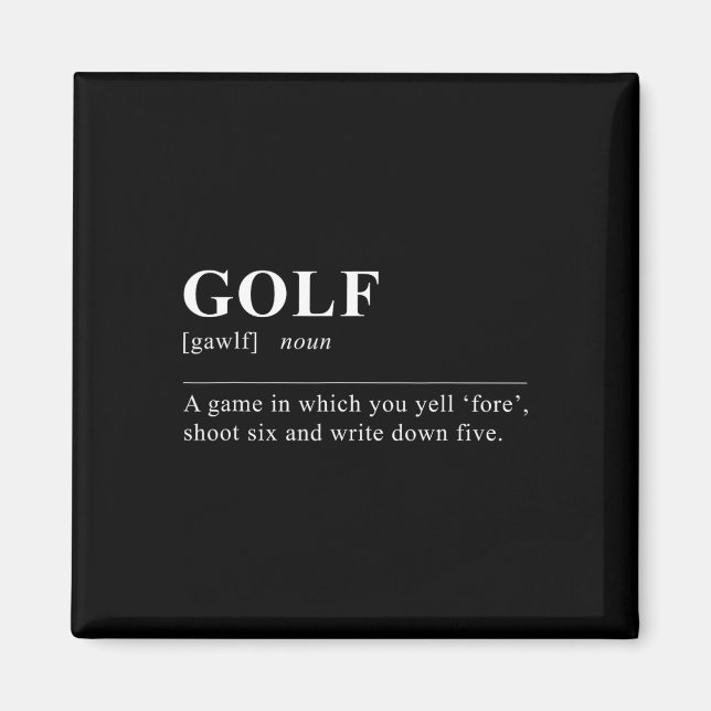 Imã Definição de Golf Engraçado (Frente)