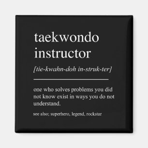 Imã Definição de Instrutor de Taekwondo Engraçado Home
